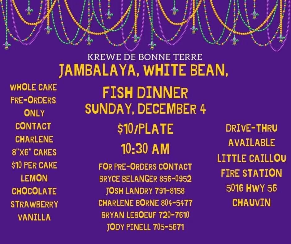 Krewe DE Bonne Terre Dinner | Explore Houma