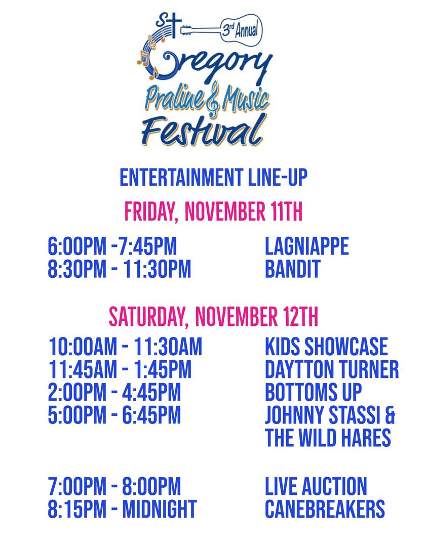 St. Gregory Praline & Music Festival Explore Houma