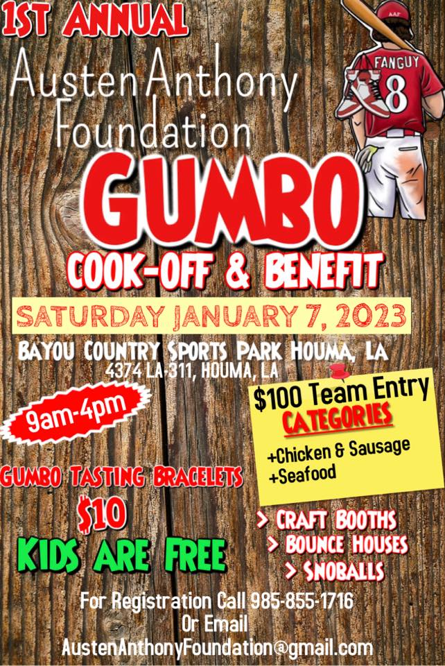 Austen Anthony Foundation Inaugural Gumbo Cookoff and Benefit