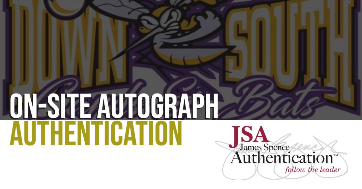 JSA(On Site Autograph Authentication) at DownSouth Cards & Bats ...