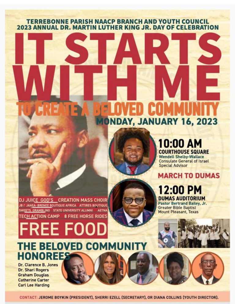 2023 Annual Dr. Martin Luther King Jr. Day of Celebration - Explore Houma