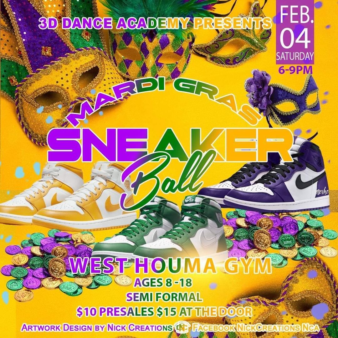 Mardi Gras Sneaker Ball Visit HoumaTerrebonne, LA